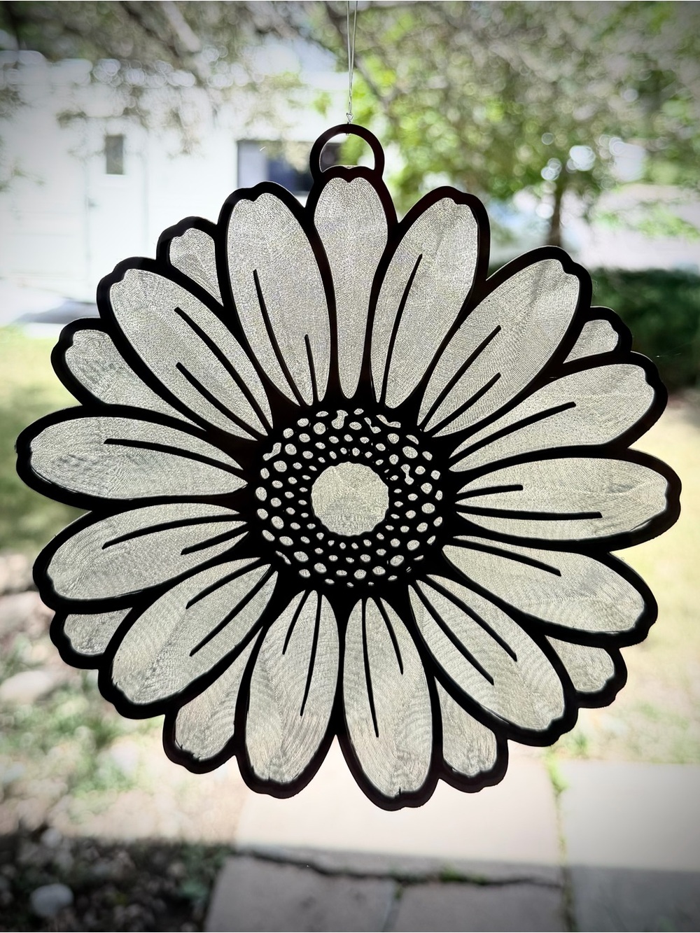 Daisy Suncatcher, Color Your Own Stained Glass Window Home Decor Handmade